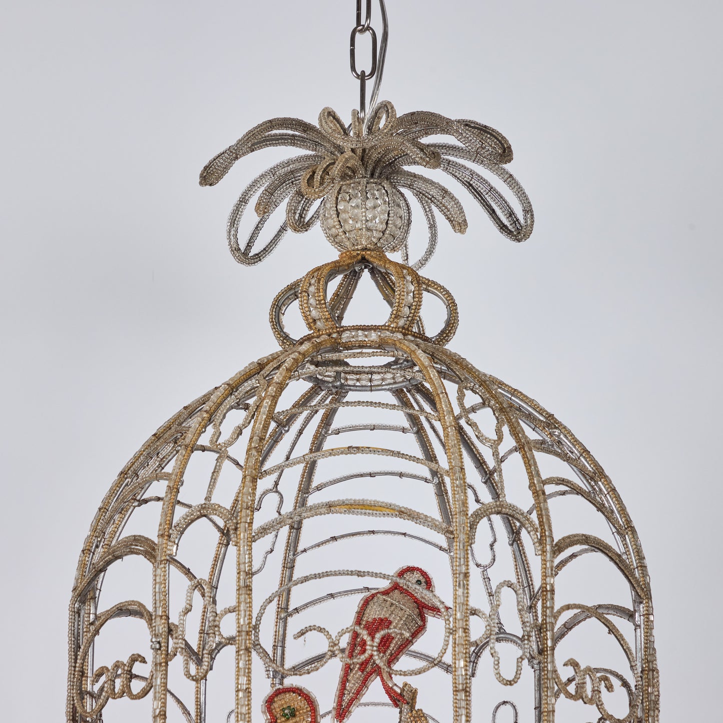 Beaded Sicilian Bird Cage Chandelier