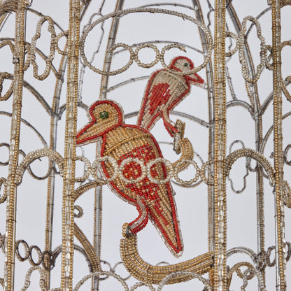 Beaded Sicilian Bird Cage Chandelier