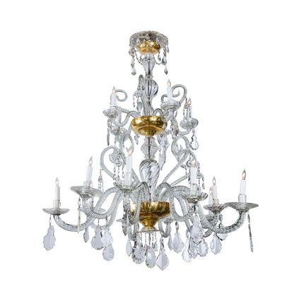 Hand-Blown Glass Venetian Chandelier