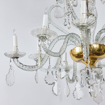 Hand-Blown Glass Venetian Chandelier