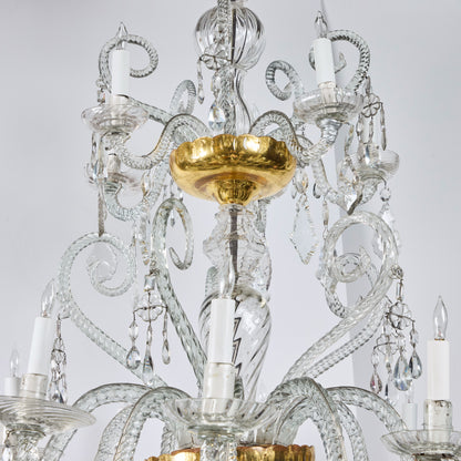 Hand-Blown Glass Venetian Chandelier