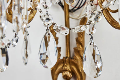 Suite of Russian, Cut Crystal Sconces