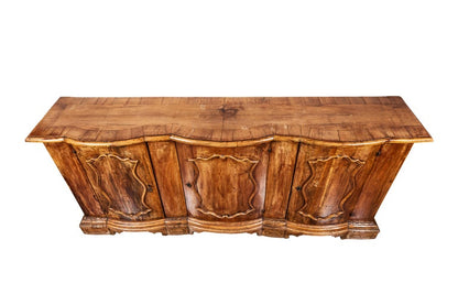 Slender, Bow Front, Antique Credenza