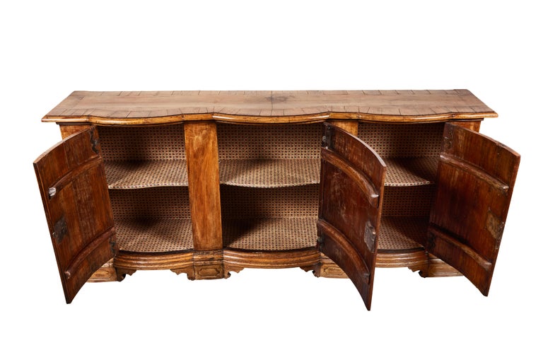 Slender, Bow Front, Antique Credenza