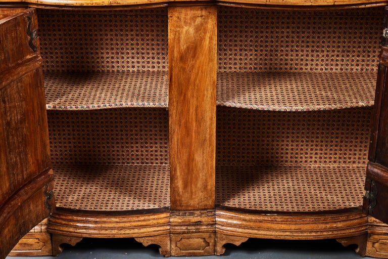 Slender, Bow Front, Antique Credenza