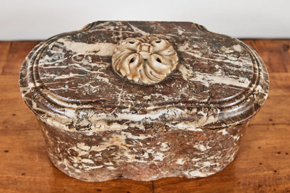 Rare, Antique, French, Chocolate Marble Box