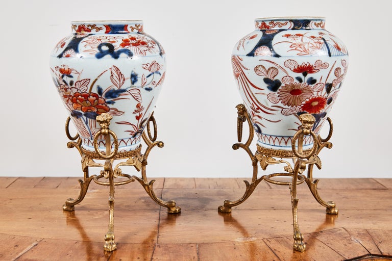 Antique Imari on Period Doré Stands