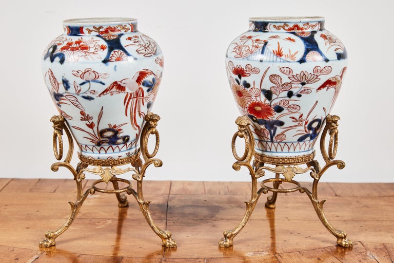 Antique Imari on Period Doré Stands