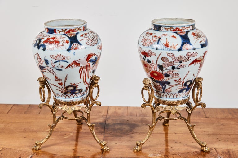 Antique Imari on Period Doré Stands