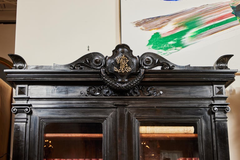 A Pair of Antique, Ebonized Bookcases