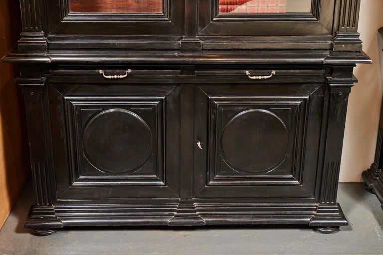 A Pair of Antique, Ebonized Bookcases