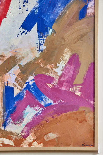 Large, Signed, 1961 Abstract Painting