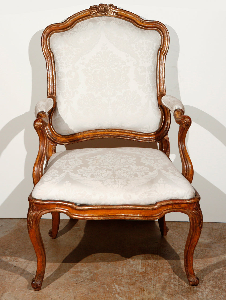 18th Century Italian Rococo Gilded Armchair – – Antonios Bella Casa