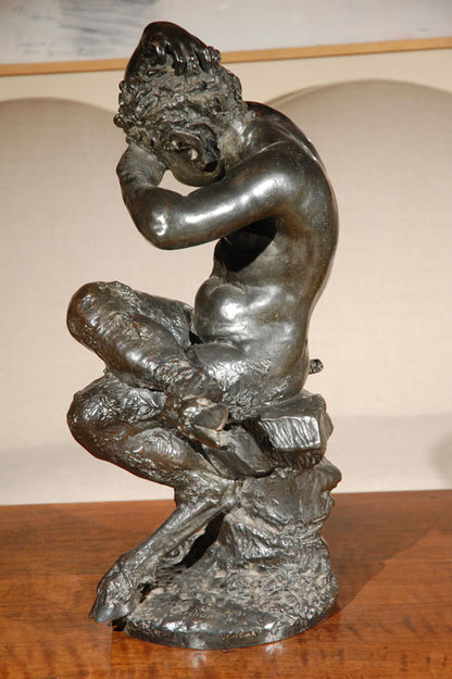 Cast Bronze Satyr Sculpture  "Clodion"