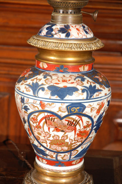 Antique Pair of Imari Lamps