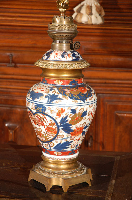 Antique Pair of Imari Lamps