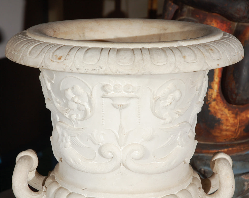 Italian Cararra Marble Urn