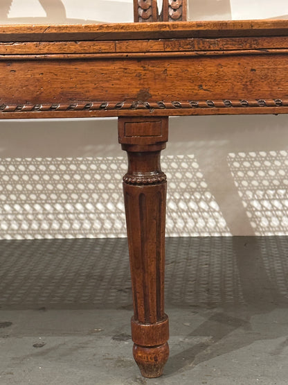 Hand-carved Walnut Tuscan 3 Seat Bench