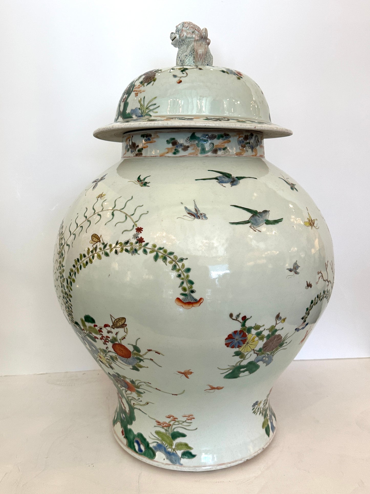 Grand Scale Chinese Republic Period Porcelain Covered Jar