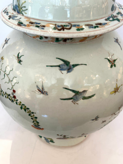Grand Scale Chinese Republic Period Porcelain Covered Jar