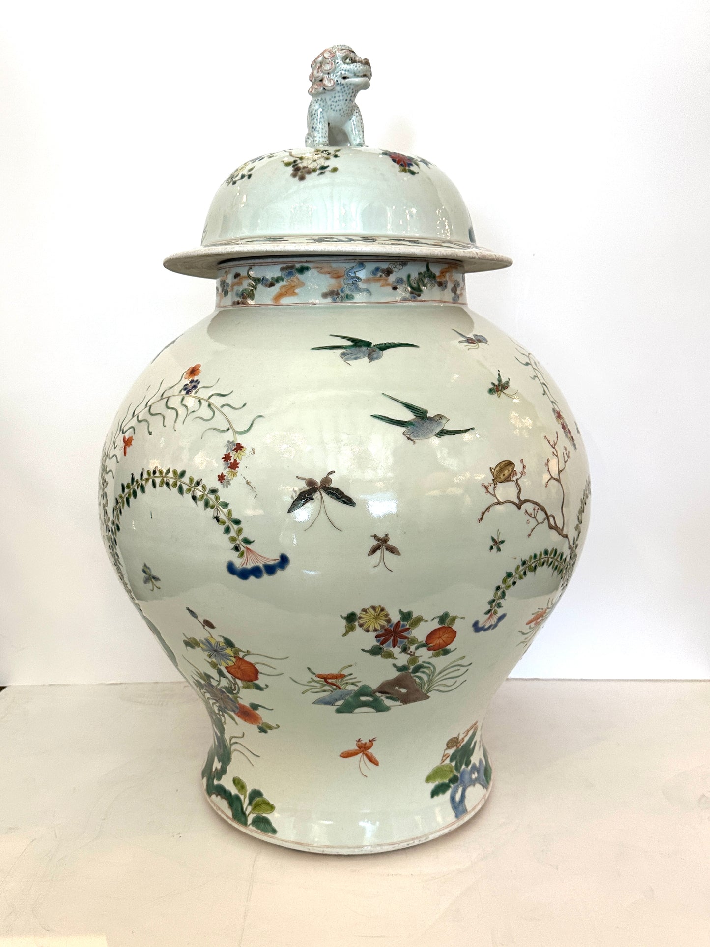Grand Scale Chinese Republic Period Porcelain Covered Jar
