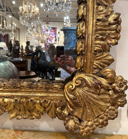 Northern Italian Gilded Square Mirror