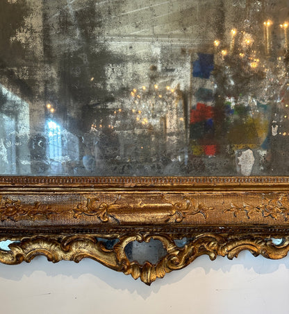 Italian Gilt-wood Cartouche Mirror