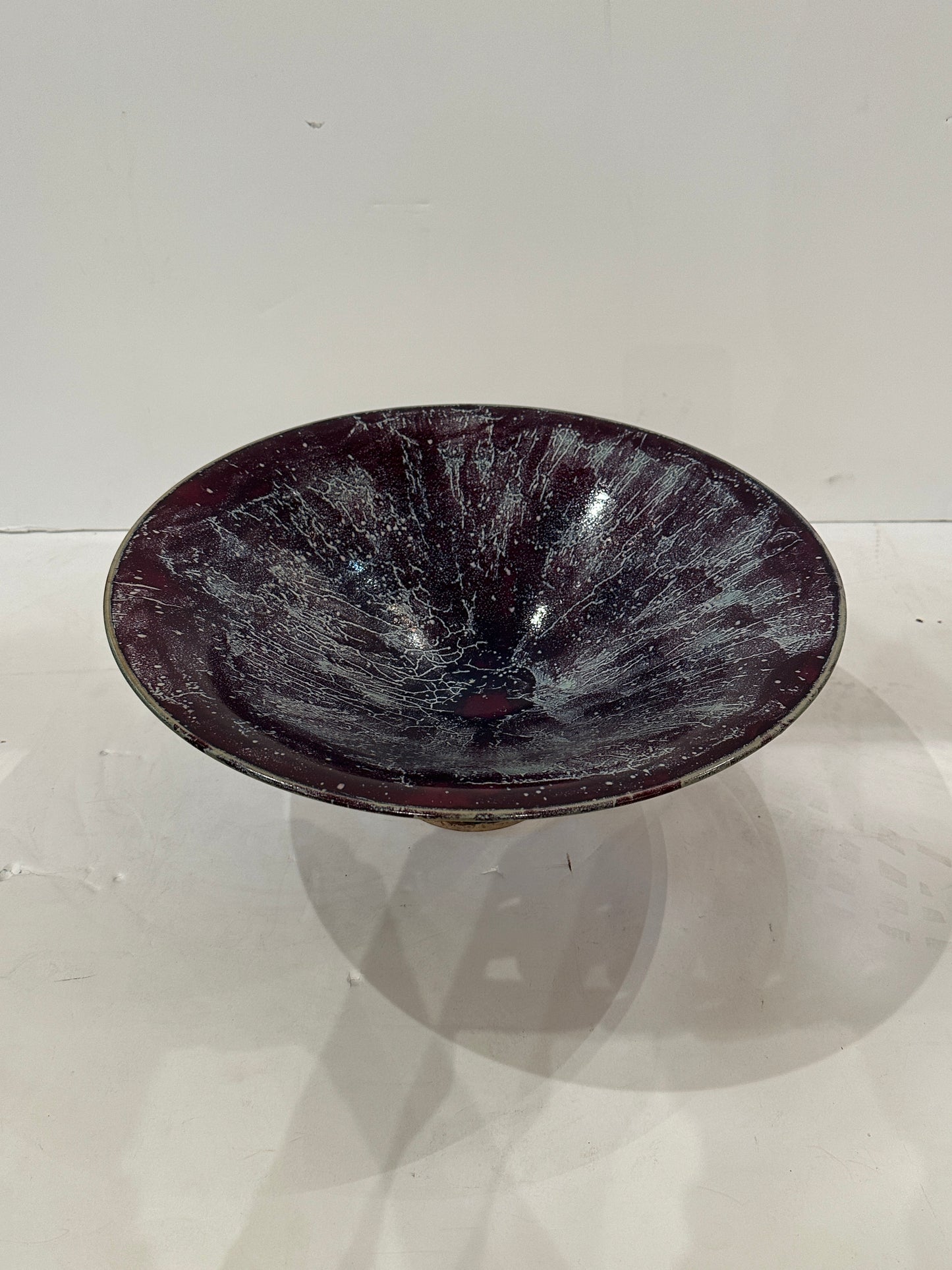 Mid-Century Italian Glazed Pottery Tazza from Galleria D'Art Totti in Milan