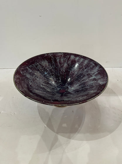 Mid-Century Italian Glazed Pottery Tazza from Galleria D'Art Totti in Milan