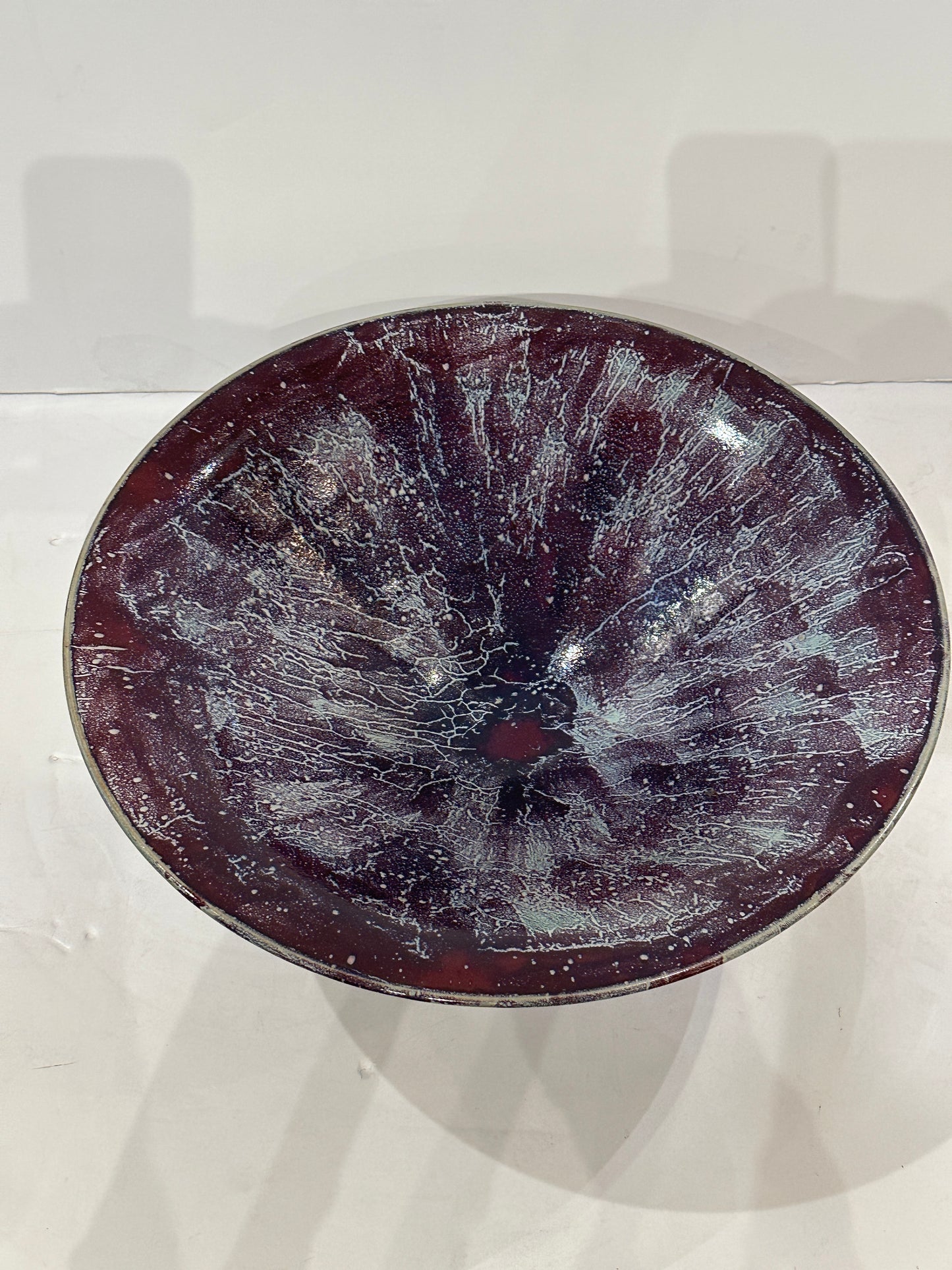 Mid-Century Italian Glazed Pottery Tazza from Galleria D'Art Totti in Milan