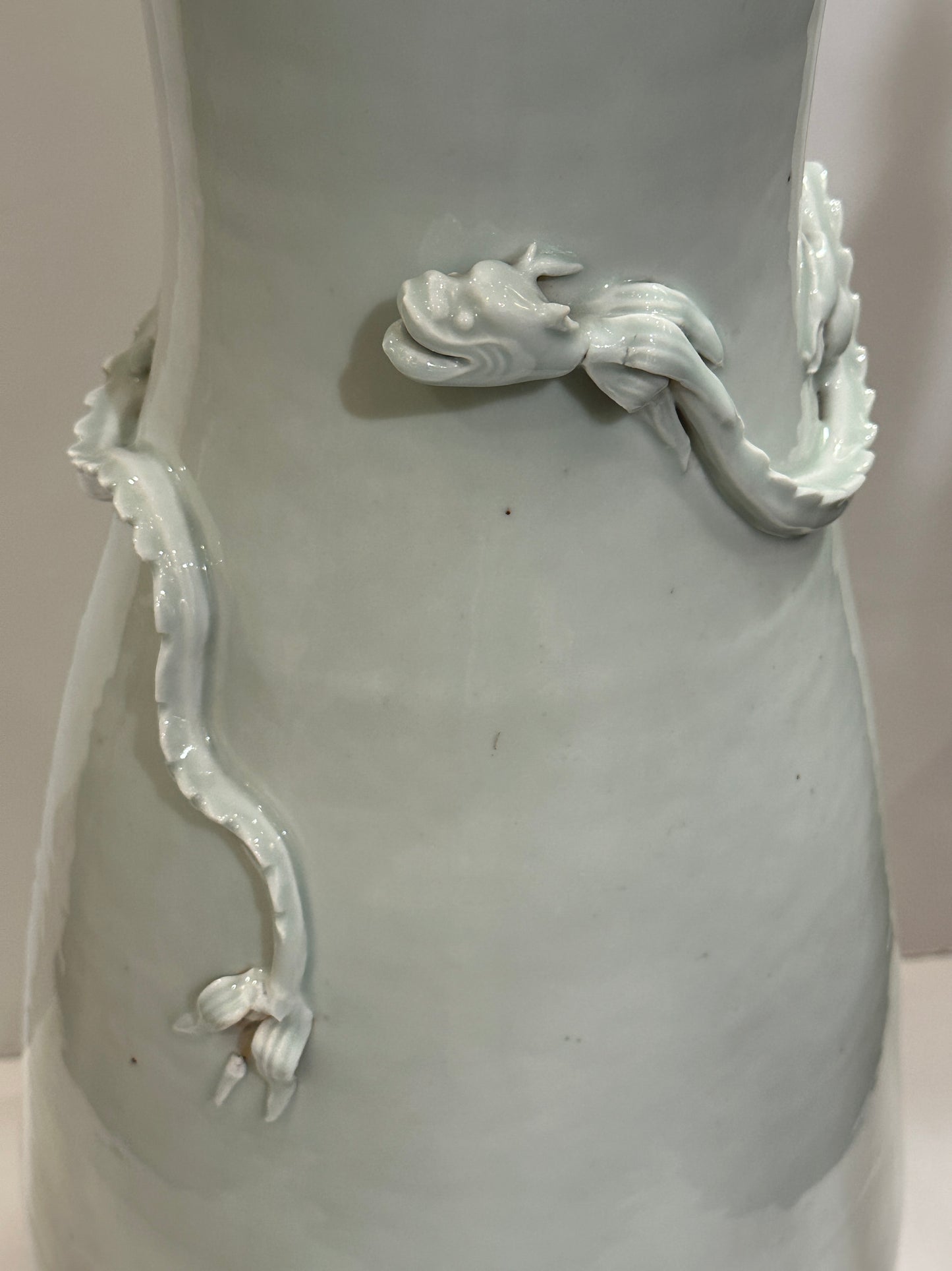 Large Chinese Hand-Thrown, Glazed Earthenware Vase