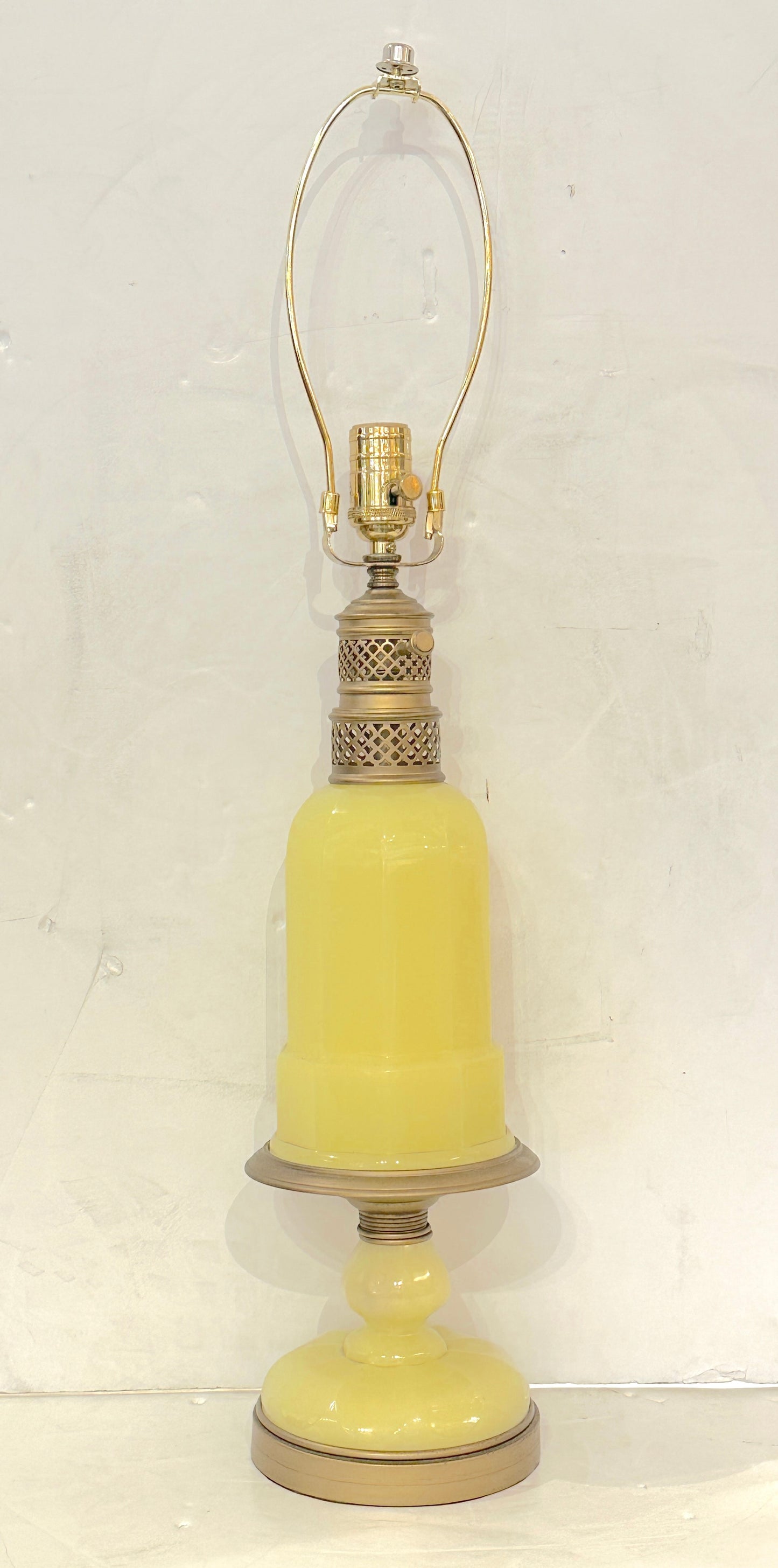 1950's French Opaline Table Lamp