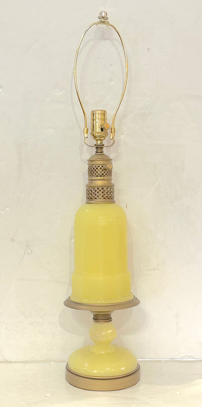 1950's French Opaline Table Lamp
