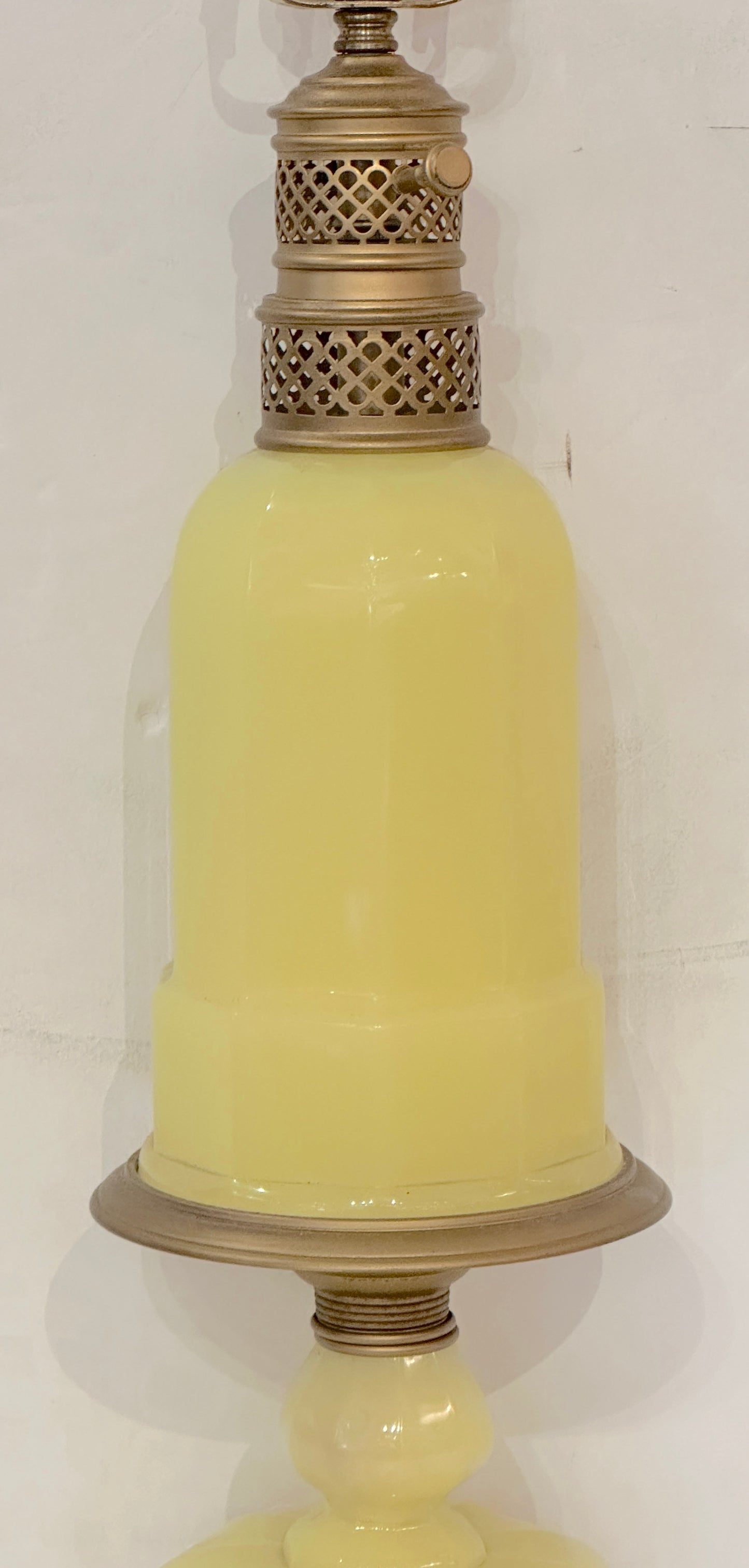 1950's French Opaline Table Lamp