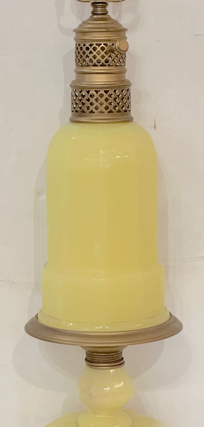 1950's French Opaline Table Lamp