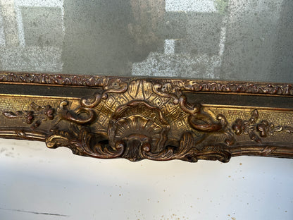 French, Hand-Carved and Gilded Mirror with Original Glass.  Circa 1850.