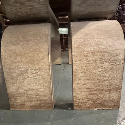 Chic Solid Bleached Oak Extension Dining Table — France, 1940s
