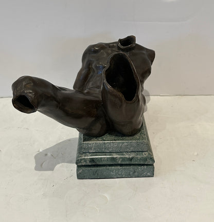 Bronze Reclining Male Torso after Leonardo da Vinci — Italy, 20th Century
