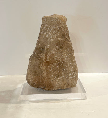 Italian Hand-Carved Stone Bust of a Female Figure — 16th Century,  Lucite Base