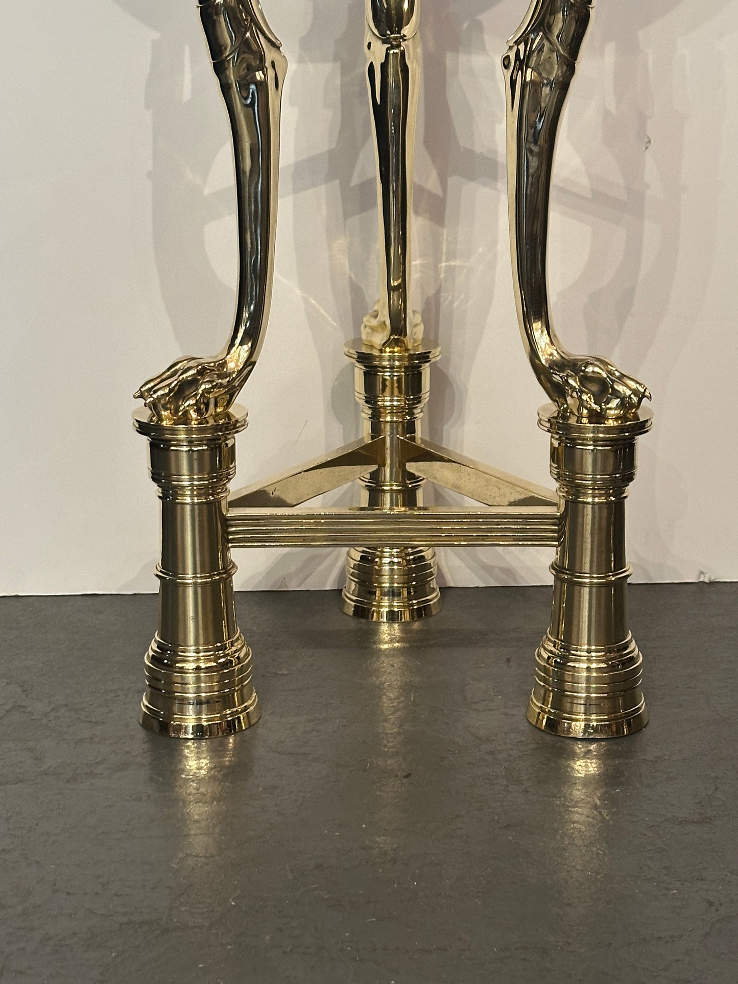 Solid Polished Bronze Athenian-Form Side Table. 20th Century