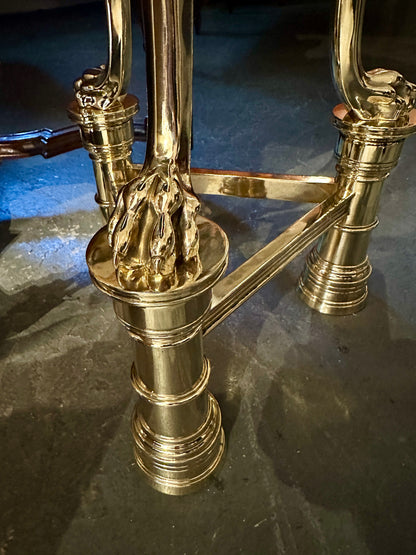 Solid Polished Bronze Athenian-Form Side Table. 20th Century