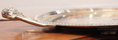 Engraved, Italian Silver Tray