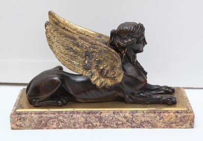 19th c. Bronze Sphinx Sculptures