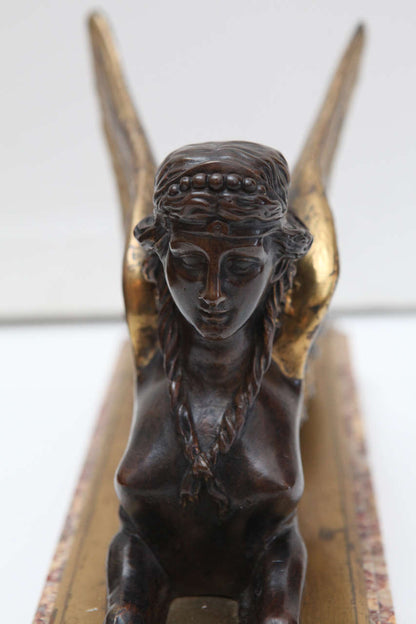 19th c. Bronze Sphinx Sculptures