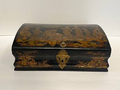 Chinoiserie Lacquered Wig Box