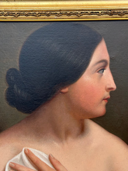 Italian Oil on Canvas Portrait of a Lady