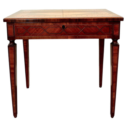 Italian Walnut, Pearwood and Olivewood Writing Desk  Circa 1825