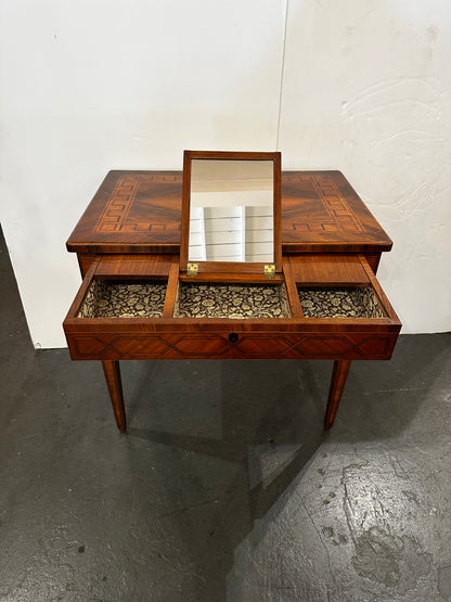 Italian Walnut, Pearwood and Olivewood Writing Desk  Circa 1825