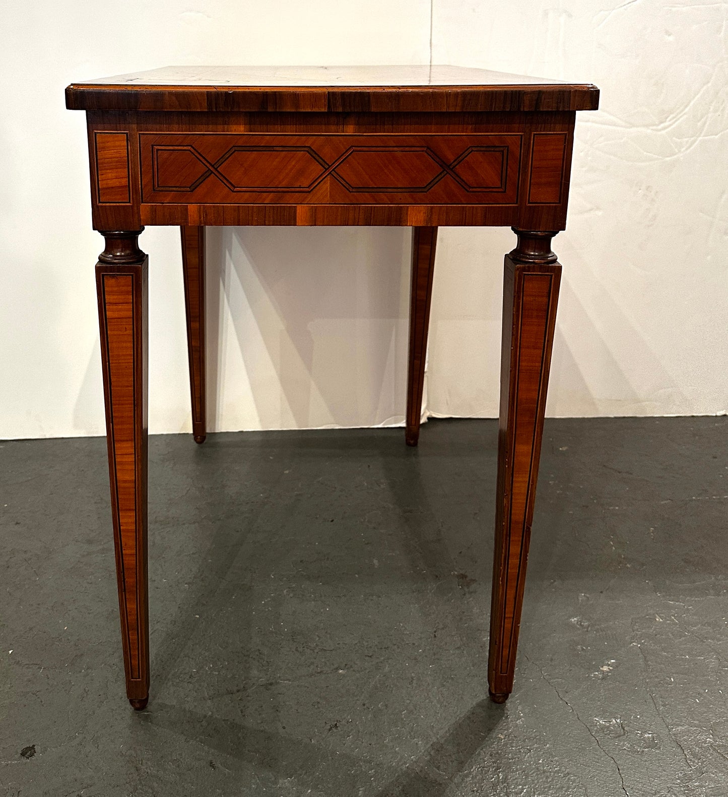 Italian Walnut, Pearwood and Olivewood Writing Desk  Circa 1825