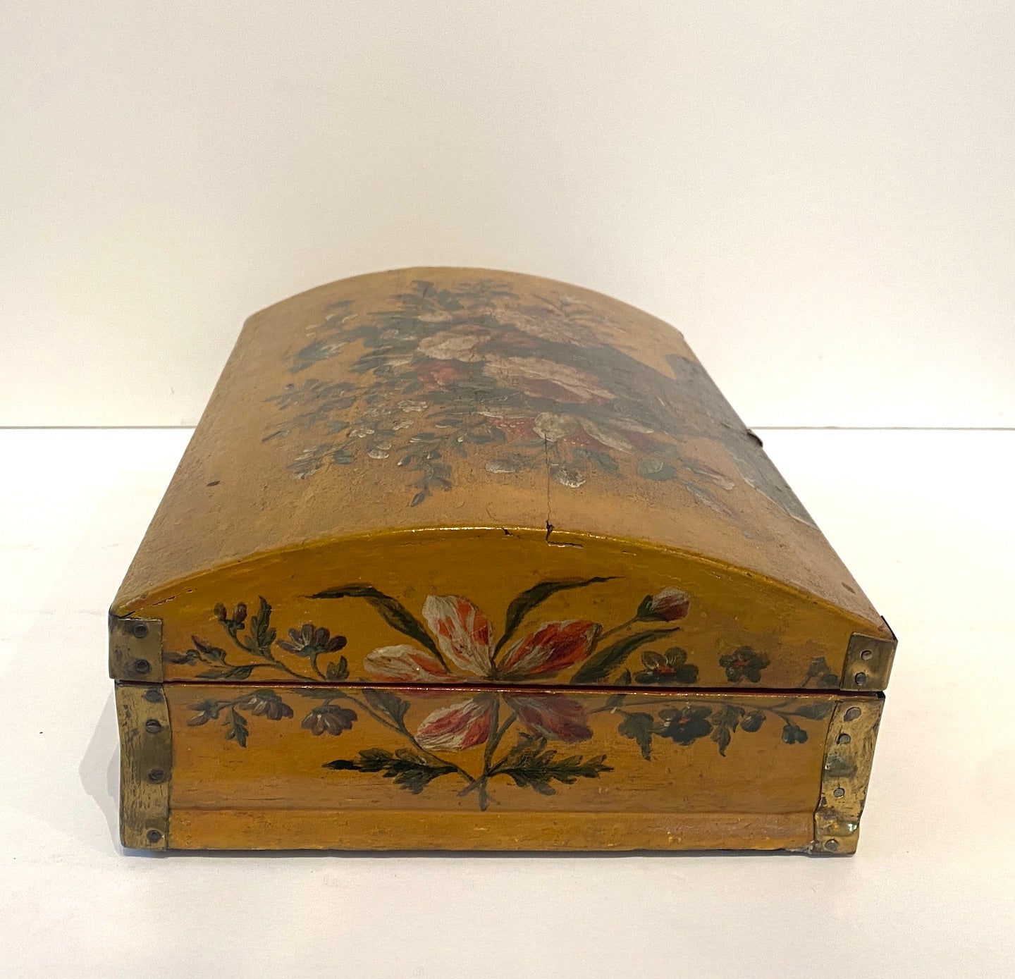 Hand Painted Floral Wig Box